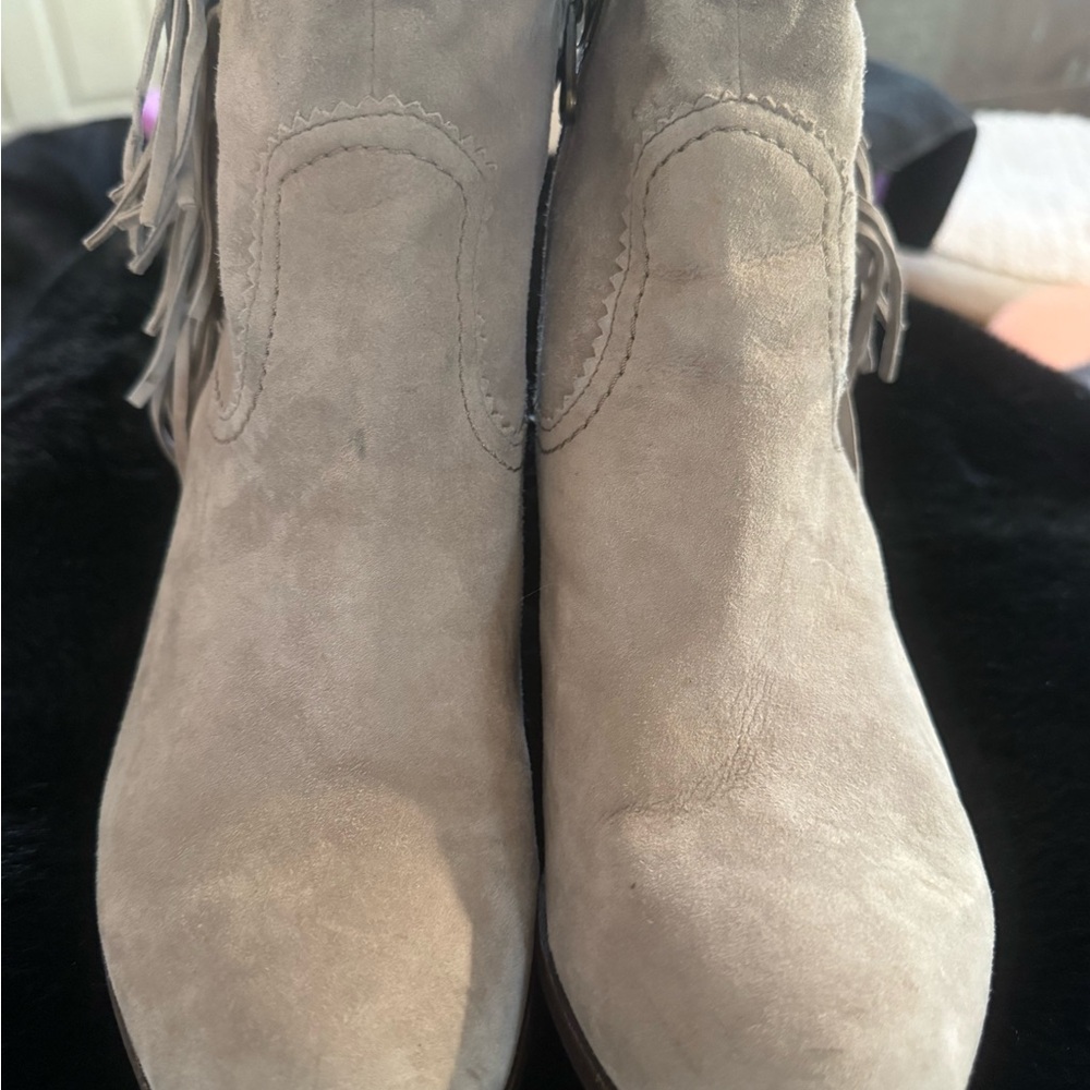 Sam Edelman Taupe Suede Ankle Booties